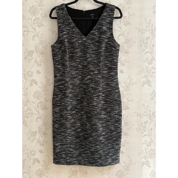 Ann Taylor Dress Black Sleeveless Stretch Sz 10 dark academia career Office - Picture 1 of 9